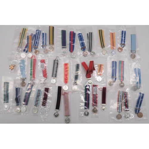 115 - Quantity of Modern Miniature Medals
including Distinguished Conduct medal ... Mercantile Marine ... ... 