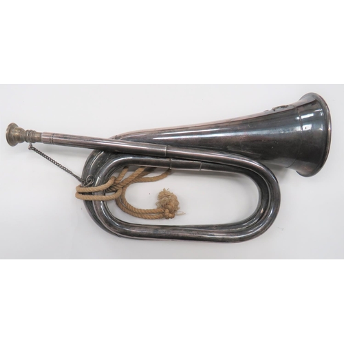 122 - Continental Rifles Bugle
silvered bugle.  The end fitted with crossed rifles and continental cr... 