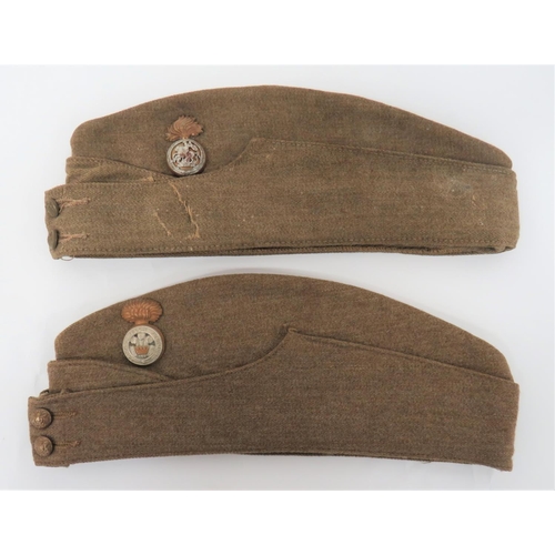 228 - Two Infantry Field Service Caps
consisting khaki woollen crown, body and curtain.  Front Genera... 