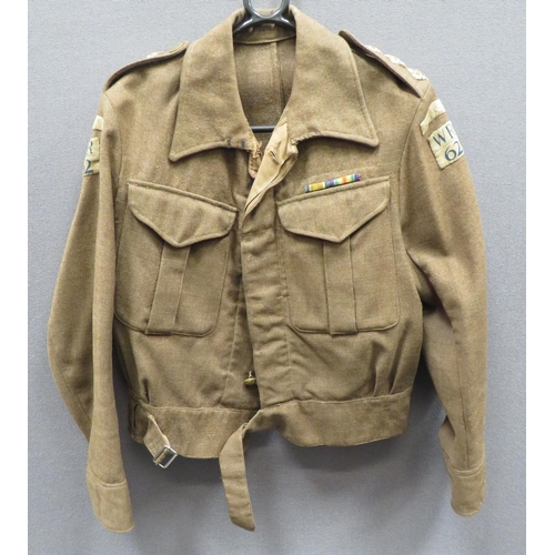 285 - 1937 Pattern Home Guard Officer's Battledress Jacket
khaki woollen, single breasted, closed collar, ... 