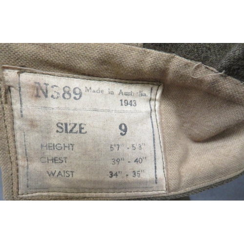 286 - 1937 Pattern Australian Made Middlesex Regiment Battledress Jacket
khaki green woollen, single breas... 