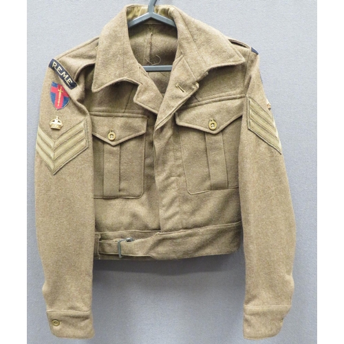 288 - 1946 Pattern REME NCO's Battledress Jacket
khaki woollen, single breasted, open collar, short jacket... 