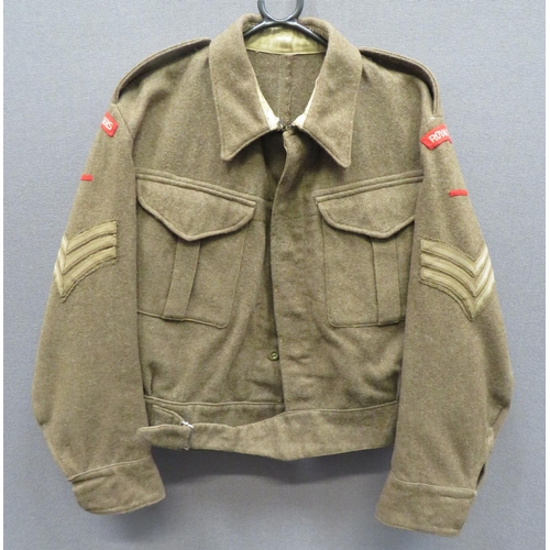 289 - 1937 Pattern Royal Fusiliers NCO's Battledress Jacket
khaki woollen, single breasted, closed collar,... 