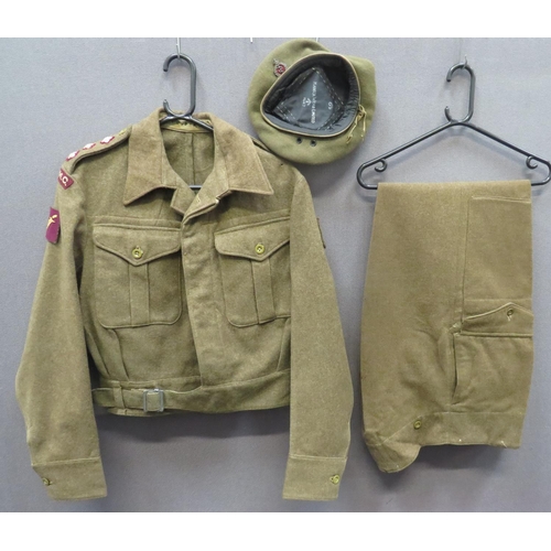 290 - 1946 Pattern RAMC Malaya Command Officer's Uniform Set
consisting khaki woollen, single breaste... 