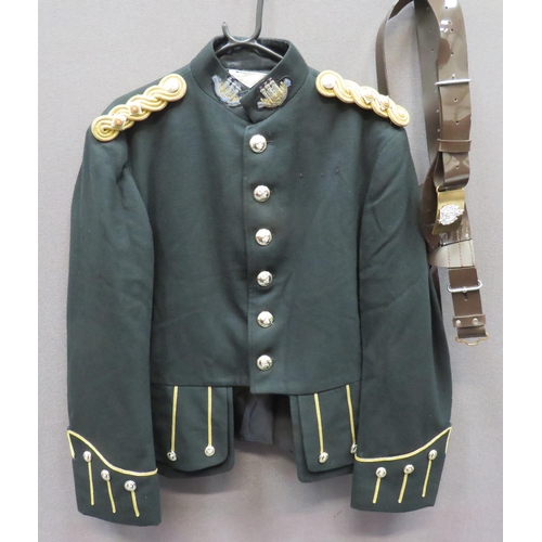 296 - Post 1953 Kings Own Scottish Borderers Officer's Doublet and Belt
dark green, single breasted, high ... 