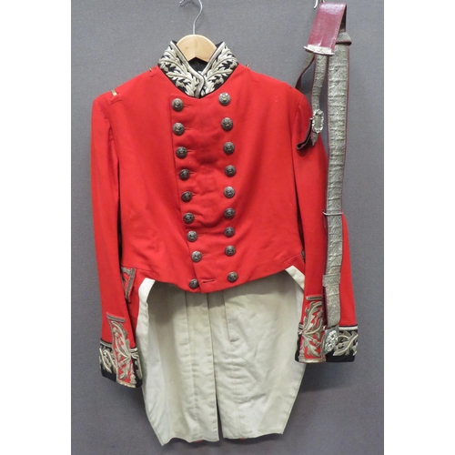 297 - Scottish Lord Lieutenant's Dress Tailcoat and Dress Belt
scarlet, melton cloth, double breasted tail... 