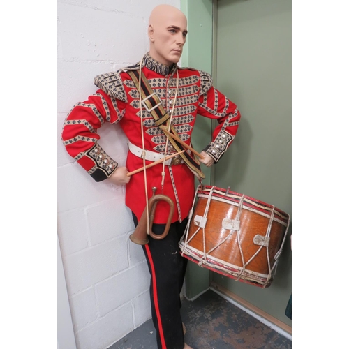 300 - Post 1953 Grenadier Guards Bandsman Uniform
scarlet, single breasted tunic.  High black collar ... 