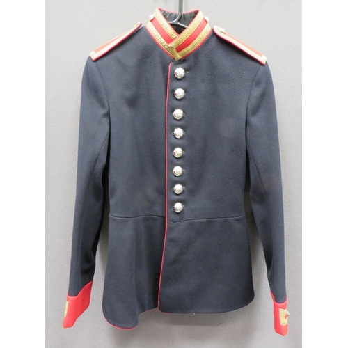 304 - Royal Horse Guards Trooper's Tunic
dark blue, single breasted tunic.  High scarlet collar with ... 