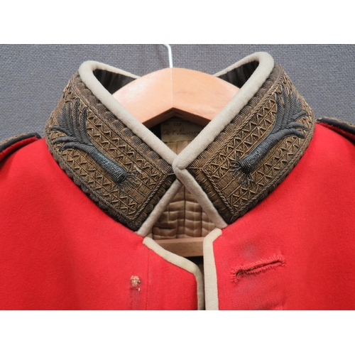 307 - Welsh Guards Attributed Officer's Scarlet Dress Tunic
scarlet, single breasted tunic.  High col... 