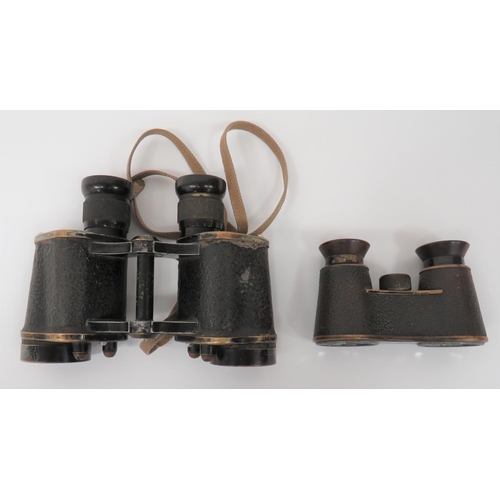 310 - Pair of WW2 RAF Issue Binoculars
brass body with black crinkle finish.  Top black composite adj... 