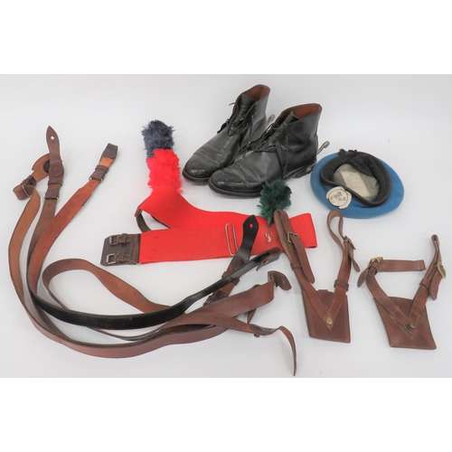 314 - Sam Browne Belt Accessories
consisting 2 x brown leather sword frogs ... 4 x leather brace straps. &... 