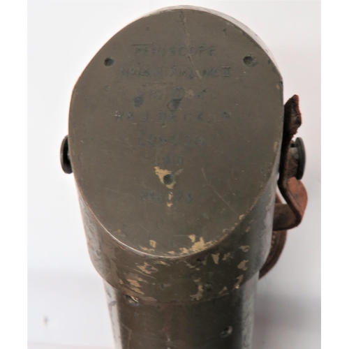 317 - 1918 Dated Military Periscope No 14 MKII
green painted tubular body.  Top angled lens marked 