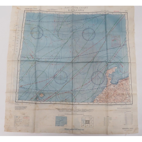 350 - Scarce 1943 Dated Silk Escape Map Covering Sendai Japan
printed colour, double sided escape map. &nb... 