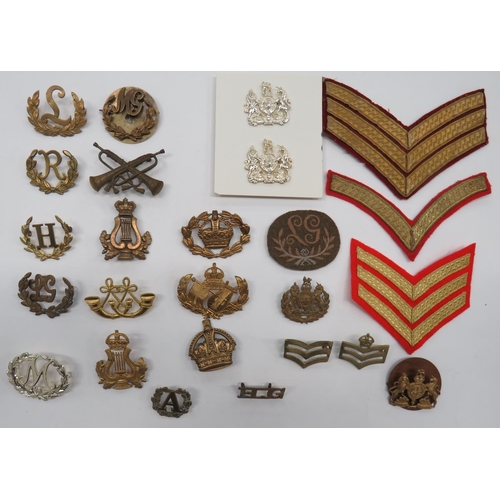 71 - Selection of Proficiency and Rank Badges
including brass, Vic crown Musician ... Brass, KC Musician ... 