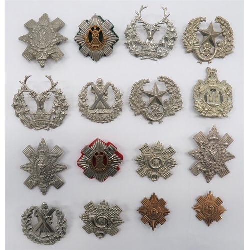 72 - Scottish Infantry Cap Badges
including bi-metal Royal Scots ... White metal, KC KOSB ... White metal... 