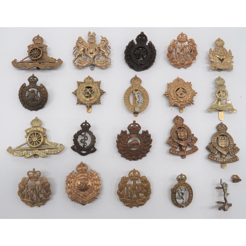 74 - Corps Cap Badges
including brass, KC General List ... Plastic economy, KC Royal Engineers ... Brass,... 