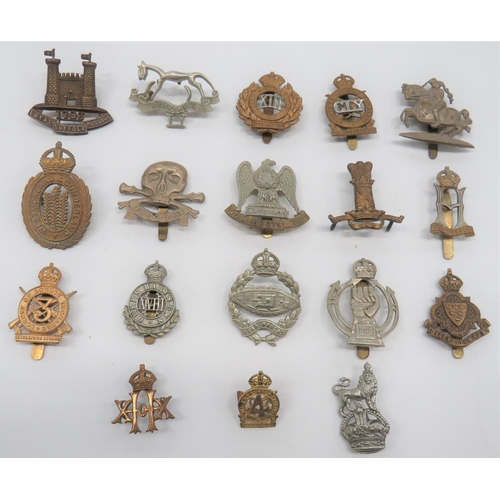 80 - Cavalry and Yeomanry Badges
including brass, 3rd County of London Yeomanry ... Bi-metal KC CLY Count... 