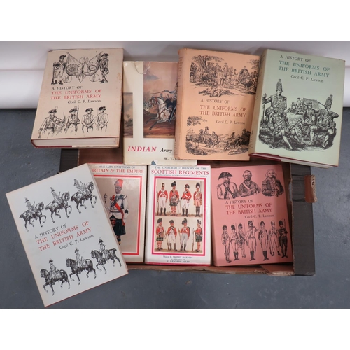 178 - Collectable Military Books
consisting History Of The Uniforms Of The British Army Vol 1-5 by Lawson ... 