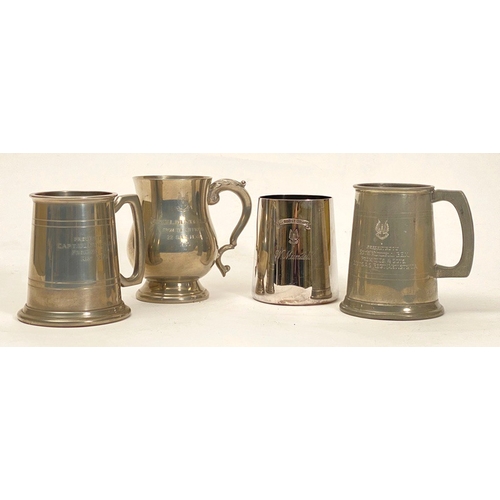 148 - Special Air Service SAS Presentation Tankards of Lt Col Mundell BEM SAS Including the silver plated ... 