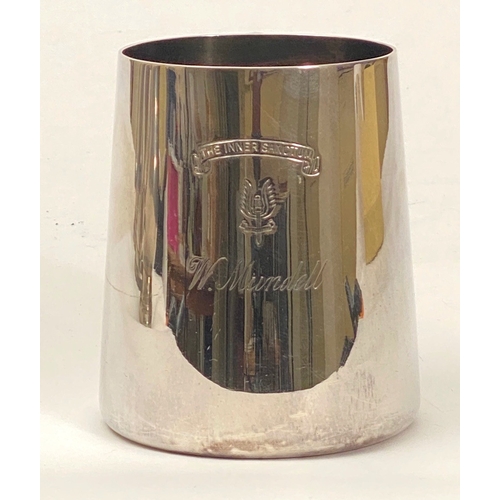 148 - Special Air Service SAS Presentation Tankards of Lt Col Mundell BEM SAS Including the silver plated ... 