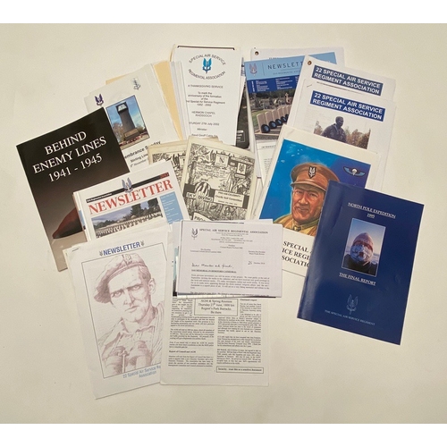 159 - SAS Special Air Service Association and Reunion Ephemera. A large amount of ephemera appertaining to... 