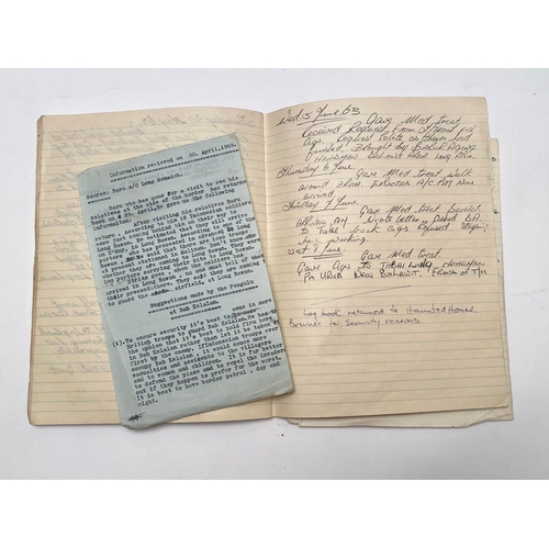 161 - Special Air Service 1963 Operational Diary & Papers of Lt Col Mundell BEM SAS Comprising a hand ... 