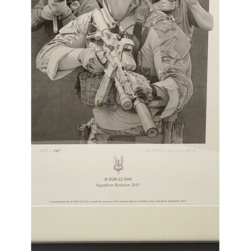 162 - Special Air Service B SQN 22 SAS 2015 Reunion Limited Edition Print A rare example of the limited pr... 