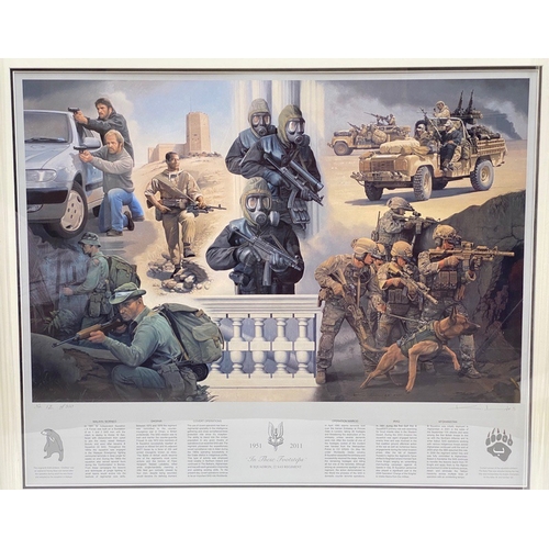 164 - Special Air Service B SQN 22 SAS 1951-2011 Commerative Print. This large and impressive prints the h... 