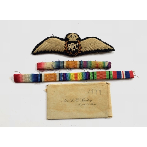 346 - WW2 Royal Flying Corps Attributed Pilots Wings.A scarce attributed pair of RFC Pilots wings, made an... 