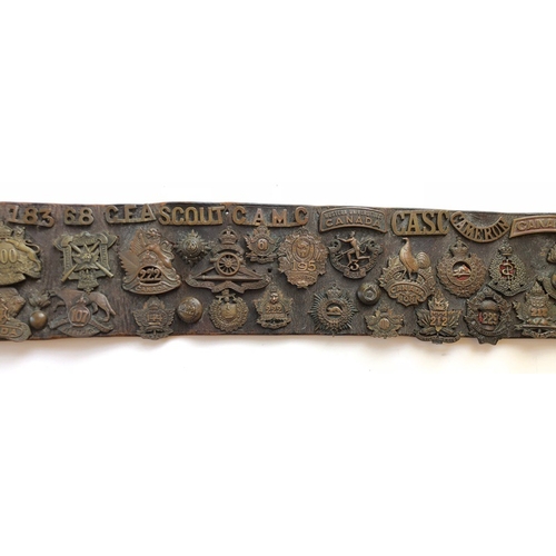 124 - Canadian Army WW1 Trophy belt.   A fascinating Great War era time capsule. Broad leather example bea... 