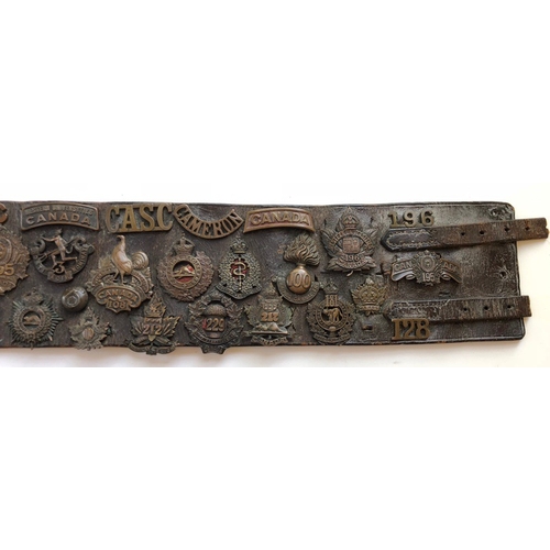 124 - Canadian Army WW1 Trophy belt.   A fascinating Great War era time capsule. Broad leather example bea... 