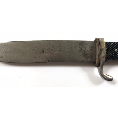 371 - German Third Reich Hitler Youth Knife by Henckels of Solingen. A good 1933-38 example, the blade bea... 