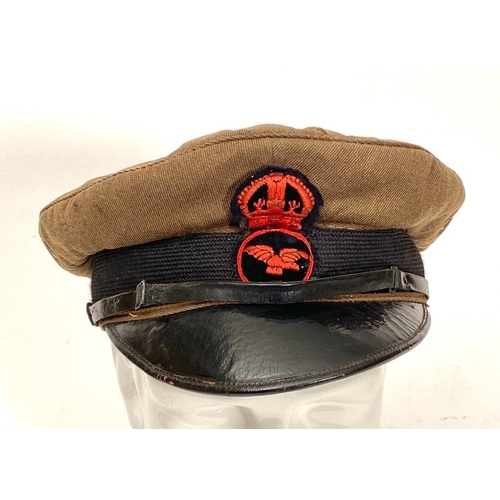 387 - WW1 1918 RAF Other Rank's Cap. A scarce and very good example of the 1st pattern khaki pattern retai... 