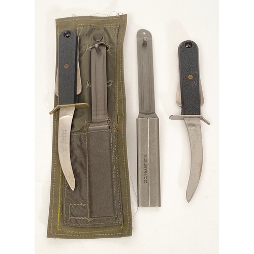 389 - RAF Aircrew Flying Suit Survival Knives.   Two examples of the aircrew personnel issue knife ... Bot... 