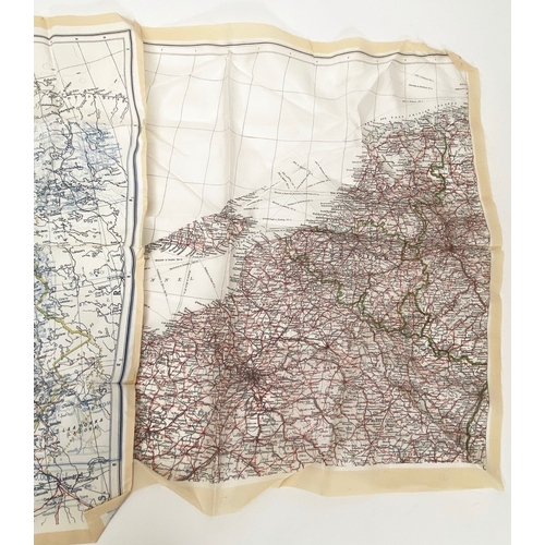 403 - WW2 RAF / Special Forces Silk Escape Maps of Europe.   Comprising: France, Holland and tip of Englan... 