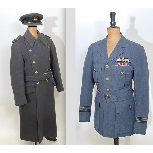 390A - RAF Uniform of Squadron Leader James Leslie Barlow AFC.Comprising: Servicedress uniform. The tunic w... 