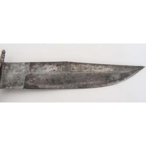 159 - Late 19th Century Continental Knife
6 1/2 inch, single edged blade with sharpened back edge point. &... 