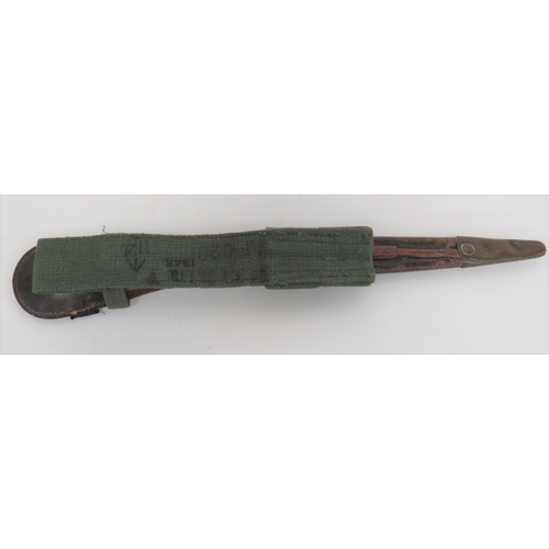 174 - WW2 / Early Post War. 3rd pattern Fairbairn-Sykes Wood Grip Fighting knife.
good example. The hilt w... 