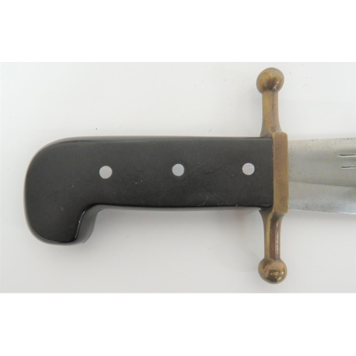 178 - WW2 US V-44 Survival Knife.good clean example.  Single edged, Bowie style, clipped point blade with ... 