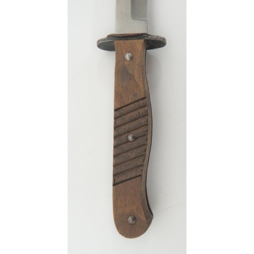 190 - World War One Imperial German Trench Knife
5 3/4 inch, single edged blade with back edge sharpened p... 