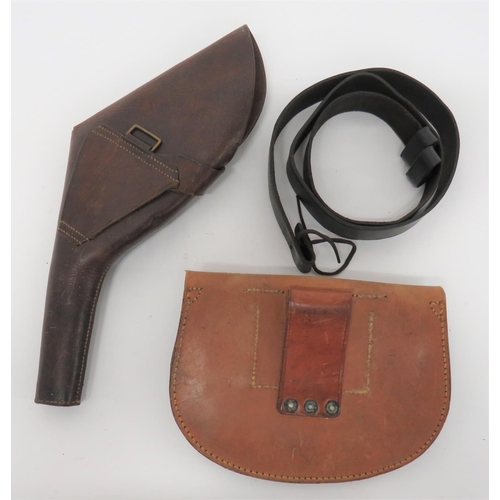 211 - WW1 Period Webley Revolver Holster
dark brown leather holster for a MK6 Webley service revolver. &nb... 