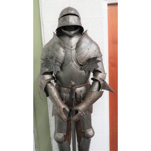 226 - Victorian Gothic Revival Full Hall Armour and Sword
15th century style, German full suit comprising ... 