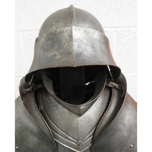 226 - Victorian Gothic Revival Full Hall Armour and Sword
15th century style, German full suit comprising ... 