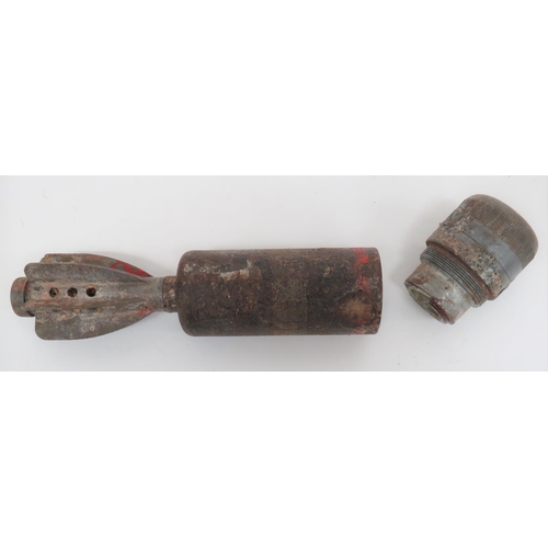 229 - Inert WW2 British 2 Inch Mortar Shell
tubular steel body with traces of original paintwork.  To... 