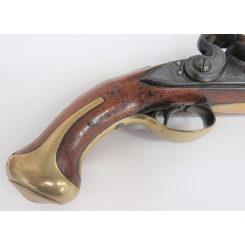 291 - Rare 1760/78 Royal Forrester's Regimentally Marked Flintlock Pistol
10 inch, .65 inch bore, smoothbo... 