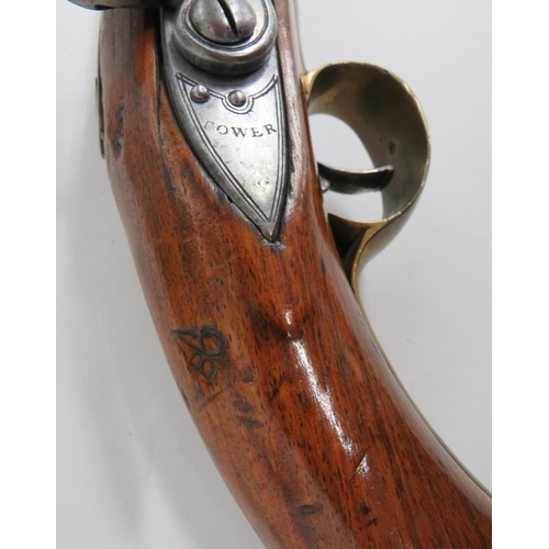 293 - 1821 Pattern Sea Service Flintlock Pistol
9 inch, 25 bore, smoothbore barrel.  Breech with proo... 