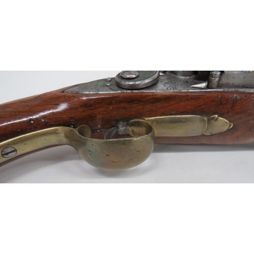 293 - 1821 Pattern Sea Service Flintlock Pistol
9 inch, 25 bore, smoothbore barrel.  Breech with proo... 