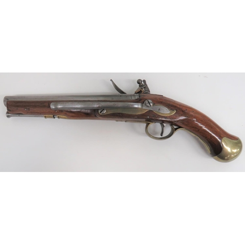 293 - 1821 Pattern Sea Service Flintlock Pistol
9 inch, 25 bore, smoothbore barrel.  Breech with proo... 