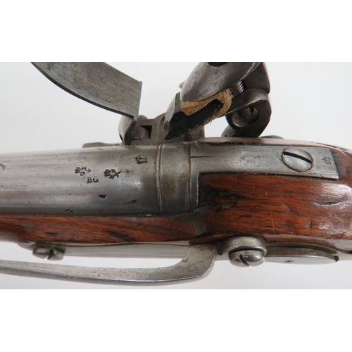 293 - 1821 Pattern Sea Service Flintlock Pistol
9 inch, 25 bore, smoothbore barrel.  Breech with proo... 