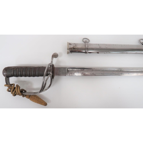 35 - Edward VII Artillery Pattern Officer's Sword By Wilkinson
35 inch, single edged blade with large ful... 